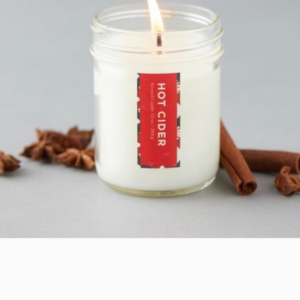Anthropologie Terrain Hot Cider & Maple Tody Mason Jar Candle